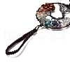Wire Wrapped Chakra Chips Natural Gemstone Big Pendant Decorations HJEW-H057-02D-01-4