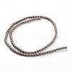 Vacuum Plating Non-magnetic Synthetic Hematite Beads Strands G-A140-18-3mm-2