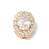 Brass Micro Pave Cubic Zirconia Beads KK-B100-073G-3
