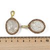 Natural Crackle Quartz Crystal Pendants KK-P282-02G-3