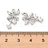 Brass Micro Pave Clear Cubic Zirconia Pendants KK-C054-06P-3