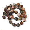 Natural Red Picasso Stone/Polychrome Jasper Beads Strands G-U023-A10-01-3
