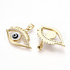 Brass Micro Pave Cubic Zirconia Pendants KK-T070-74-2