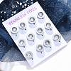 304 Stainless Steel Flat Round Stud Earrings EJEW-C099-23P-03-1