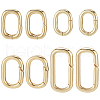 SUNNYCLUE 8Pcs 4 Styles Brass Twister Clasps KK-SC0004-80-1