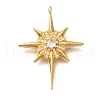 Brass Micro Pave Cubic Zirconia Pendants KK-U055-15G-1