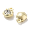 Rack Plating Alloy Rhinestone Charms PALLOY-F311-17G-01-2