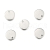 Tarnish Resistant 304 Stainless Steel Stamping Blank Tag Flat Round Charms Pendants STAS-Q171-04-2