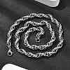 304 Stainless Steel Rope Chain Necklaces for Women Men NJEW-A033-04A-P-5