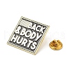 Quote Back & Body Hurts Enamel Pin JEWB-K001-03A-G-3