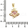 Brass Micro Pave Cubic Zirconia Pendants KK-K401-02A-G-3