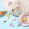 10Pcs 5 Colors Alloy Enamel Pendants ENAM-YW0002-03-5