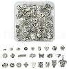 100Pcs 25 Styles Tibetan Style Alloy Beads TIBEB-YW0001-29-1