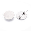 304 Stainless Steel Brooch Cabochon Settings STAS-E547-08K-P-2