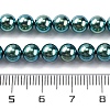 UV Plating Pearlized Glass Pearl Beads Strands GLAA-F128-01A-T24-2