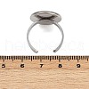 304 Stainless Steel Cuff Ring Components STAS-D372-07P-06-3