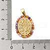 Rack Plating Brass Micro Pave Colorful Cubic Zirconia Pendants KK-G488-14G-3