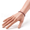 Faceted Rondelle Natural Garnet Beads Stretch Bracelets BJEW-JB06383-01-3