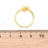 Brass Micro Pave Clear Cubic Zirconia Cuff Rings for Women RJEW-U047-05G-5