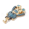 Brass Micro Pave Cubic Zirconia Pendants KK-M240-04-5