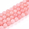 Natural Dyed Yellow Jade Gemstone Bead Strands G-R271-8mm-YXS22-2