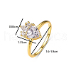 Elegant S925 Sterling Silver Pave Clear Cubic Zirconia Heart-shaped Ladies Ring for Party Daily Wear UM7480-4-5