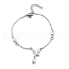 304 Stainless Steel Butterfly Link Bracelets BJEW-C098-01A-P-4