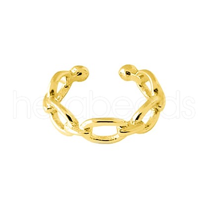 Women's Simple Brass Cuff Earrings EJEW-BB62854-A-1