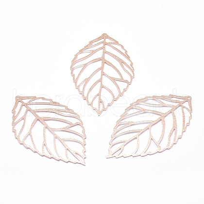 Brass Big Pendants KK-P155-02RG-NR-1