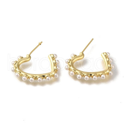 Rack Plating Brass Stud Earrings EJEW-C101-08G-1