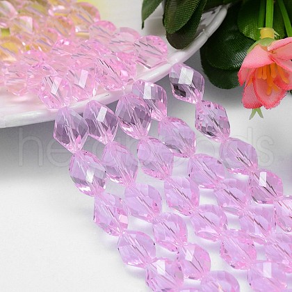 Faceted Polyhedron Imitation Austrian Crystal Bead Strands G-M190-11x8mm-03A-1