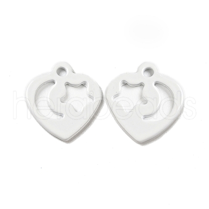 Spray Painted 201 Stainless Steel Charms STAS-G304-15E-1