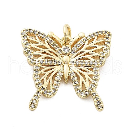Brass Micro Pave Cubic Zirconia Pendants KK-A237-01E-G-1