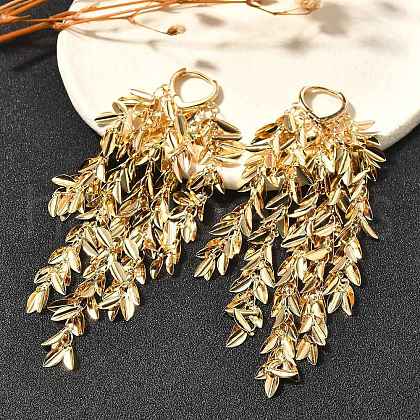 Brass Hoop Earrings EJEW-Q013-01G-1