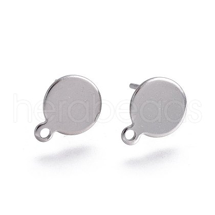Non-Tarnish 304 Stainless Steel Stud Earring Findings STAS-L221-08P-1