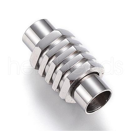 Tarnish Resistant 304 Stainless Steel Magnetic Clasps with Glue-in Ends STAS-D159-22-1