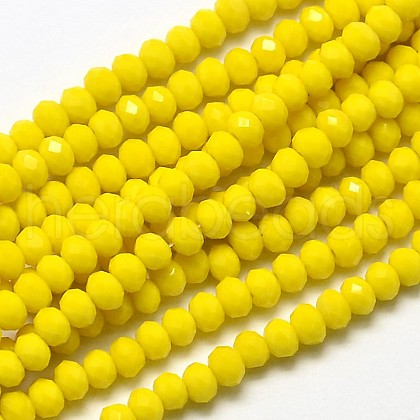 Faceted Rondelle Glass Beads Strands EGLA-J134-3x2mm-A03-1