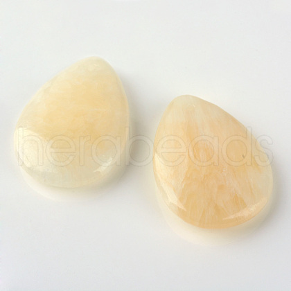 Natural Yellow Jade Pendants G-Q458-31-1