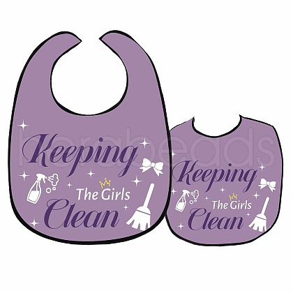 Washable Polyester Canvas Adult Bibs for Eating AJEW-WH0328-010-1