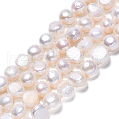 Natural Cultured Freshwater Pearl Beads Strands X1-PEAR-N014-07G-1