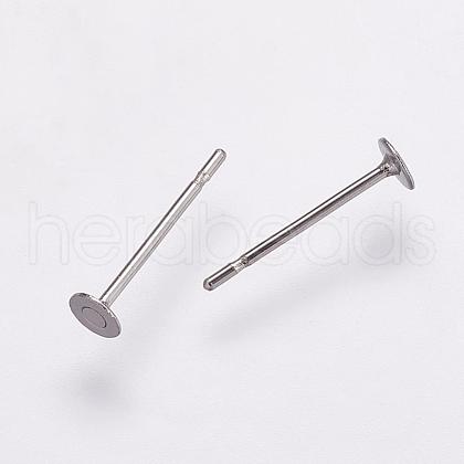 304 Stainless Steel Stud Earring Settings STAS-K146-009-3mm-1