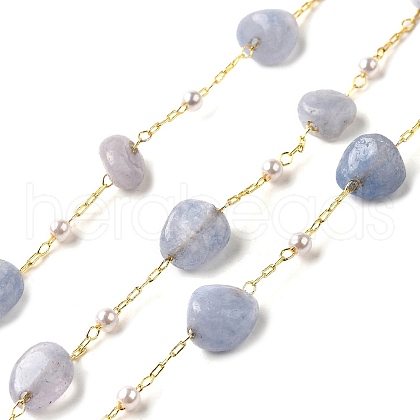 Handmade Natural Aventurine Nuggest Beaded Chains CHC-F020-04G-03-1