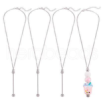 304 Stainless Steel Cable Chain Necklace Makings NJEW-TAC0012-01-1