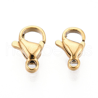 304 Stainless Steel Lobster Claw Clasps STAS-T065-9mm-34G-1