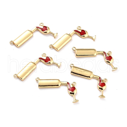 5Pcs Brass Enamel Links Connectors KK-SZ0005-12-1