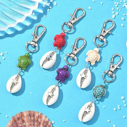 Cowrie Shell Pendant Decorations HJEW-JM03273-1