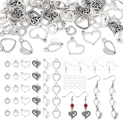 DIY Heart Earring Making Kit DIY-TA0005-40-1