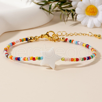 Bohemian Style Glass Seed Bead Braelets QO8366-1
