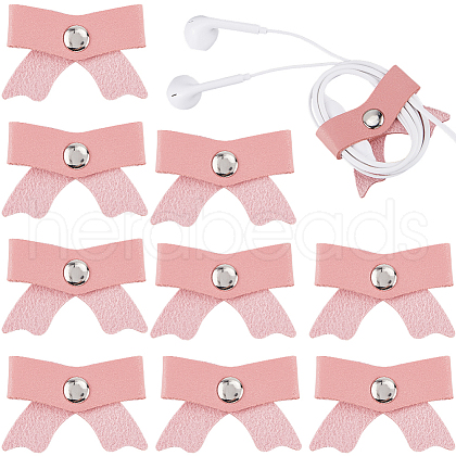 Gorgecraft 10Pcs PU Leather and Iron Design Cartoon Cable Protector DIY-GF0010-43B-1