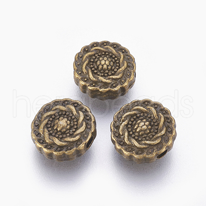 Tibetan Style Alloy Beads X-TIBEB-R022-AB-LF-1